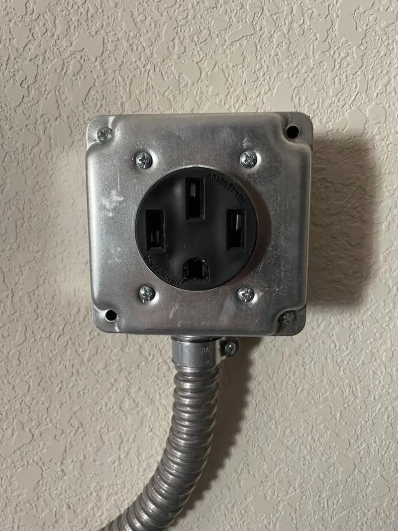 NEMA 14-50 outlet installed for Smart Home Electrical in Sachse
